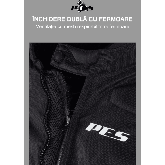 Geacă Moto PES Grand 4 Sezoane, impermeabilă, cu Protecții CE